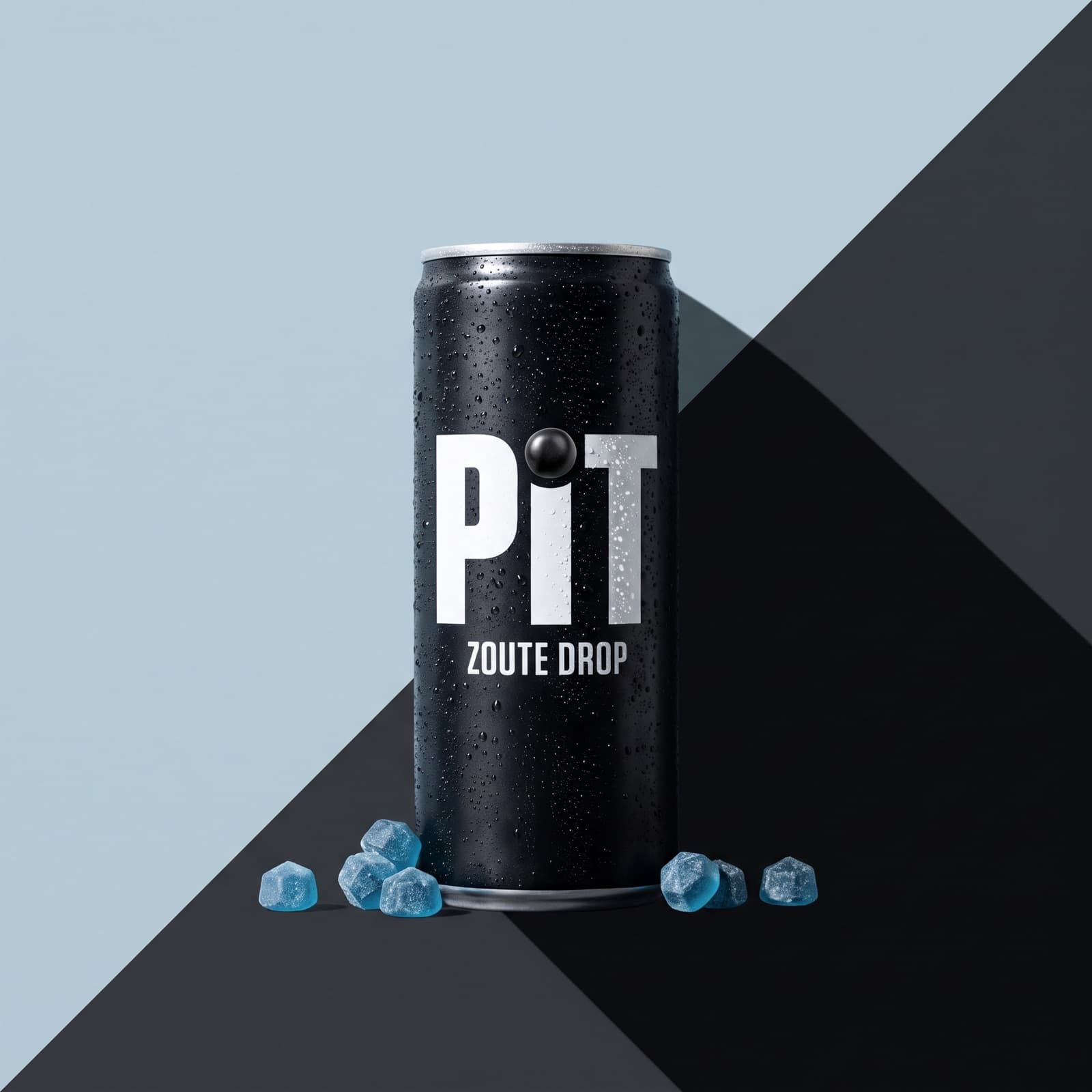 Productbeeld van PIT zoute drop in de huisstijlkleuren